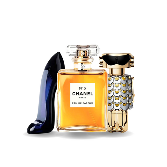 3 Perfumes Carolina Herrera Good Girl, Chanel N°5 & Paco Rabanne Fame [BUY 1, GET 3]