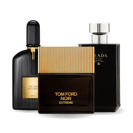 3 Perfumes Tom Ford Black Orchid, Tom Ford Noir Extrême & Prada L’Homme Intense [BUY 1, GET 3]