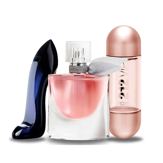 3 Perfumes Carolina Herrera Good Girl, Lancôme La Vie Est Belle & Carolina Herrera 212 VIP Rosé [BUY 1, GET 3]