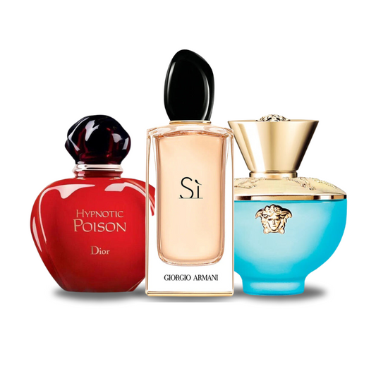 3 Perfumes Dior Hypnotic Poison, Giorgio Armani Sì & Versace Dylan Turquoise [BUY 1, GET 3]