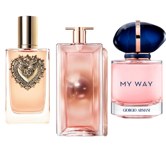 3 Perfumes Dolce & Gabbana Devotion, Giorgio Armani My Way & Lancôme Idôle [BUY 1, GET 3]