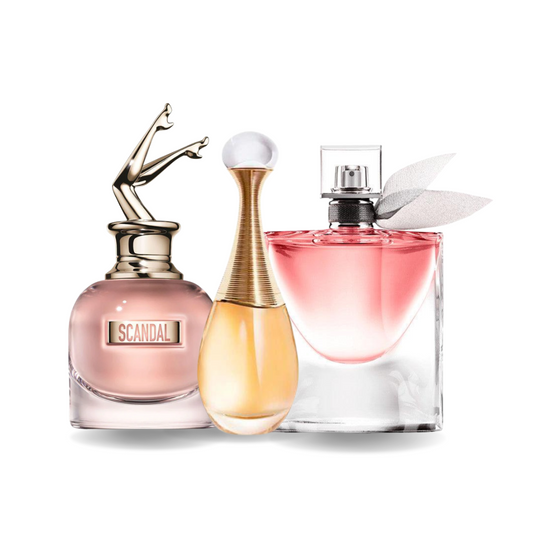 3 Perfumes Jean Paul Gaultier Scandal, Dior J'Adore & Lancôme La Vie Est Belle [BUY 1, GET 3]